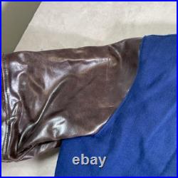 Vintage Dallas Cowboys Jacket Mens XL Blue Brown NFL Football Letterman Wool G-3