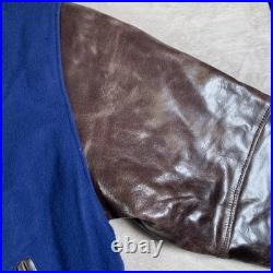 Vintage Dallas Cowboys Jacket Mens XL Blue Brown NFL Football Letterman Wool G-3