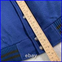 Vintage Dallas Cowboys Jacket Mens XL Blue Brown NFL Football Letterman Wool G-3