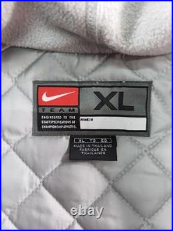 Vintage Dallas Cowboys Jacket Mens XL Blue NFL Football Hooded Quilted Nike