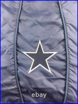 Vintage Dallas Cowboys Jacket Mens XL Blue NFL Football Hooded Quilted Nike