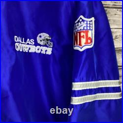 Vintage Dallas Cowboys Jacket Mens XL Blue STARTER Coaches Issued 80s RARE