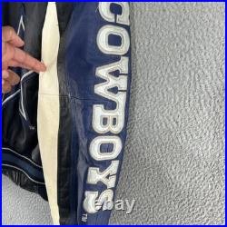 Vintage Dallas Cowboys Jacket Mens XL Leather NFL Football Varsity 90s