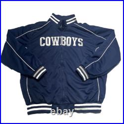Vintage Dallas Cowboys Jacket Mens XL Varsity Track Embroidered NFL Football 90s