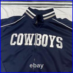 Vintage Dallas Cowboys Jacket Mens XL Varsity Track Embroidered NFL Football 90s