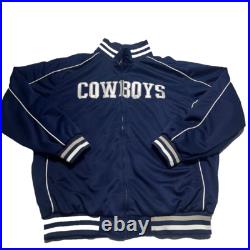 Vintage Dallas Cowboys Jacket Mens XL Varsity Track Embroidered NFL Football 90s