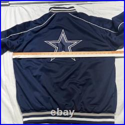 Vintage Dallas Cowboys Jacket Mens XL Varsity Track Embroidered NFL Football 90s