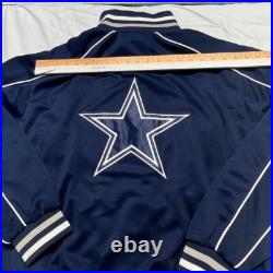 Vintage Dallas Cowboys Jacket Mens XL Varsity Track Embroidered NFL Football 90s