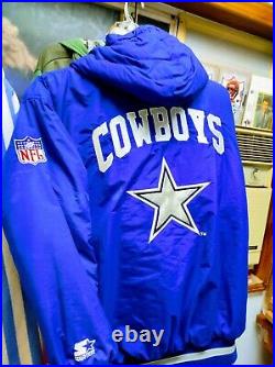 Vintage Dallas Cowboys Jacket Starter Big Star 90s Puffer Mens Medium