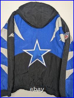 Vintage Dallas Cowboys Jacket XL NFL Apex One Pro Line 90s Puffer Parka Hood