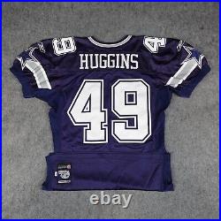 Vintage Dallas Cowboys Jersey Mens 50 Reebok NFL Team Issued Game Johnny Huggins