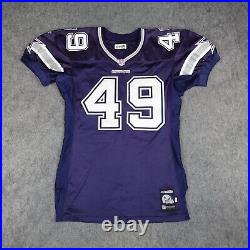 Vintage Dallas Cowboys Jersey Mens 50 Reebok NFL Team Issued Game Johnny Huggins