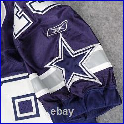 Vintage Dallas Cowboys Jersey Mens 50 Reebok NFL Team Issued Game Johnny Huggins