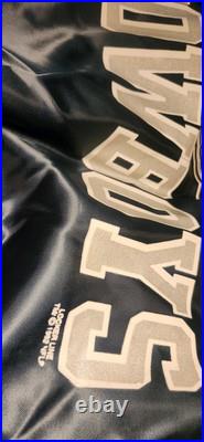 Vintage Dallas Cowboys Locker Line Satin Bomber Jacket Size 2XLarge Gently Worn