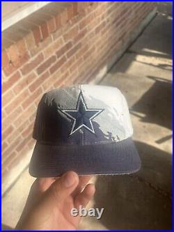 Vintage Dallas Cowboys Logo 7 Splash White Dome Snapback Hat Cap NFL Football