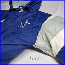 Vintage Dallas Cowboys Logo Athletic NFL Pro Line Puffer Jacket Coat Size Medium