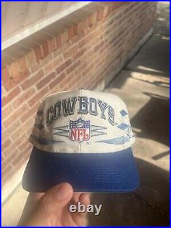Vintage Dallas Cowboys Logo Athletic Pro Line Diamonds Snapback Hat Cap 90s NFL