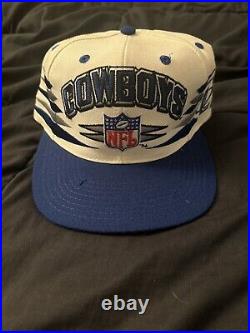 Vintage Dallas Cowboys Logo Athletic Pro Line Diamonds Snapback Hat Cap 90s NFL