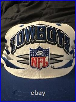 Vintage Dallas Cowboys Logo Athletic Pro Line Diamonds Snapback Hat Cap 90s NFL