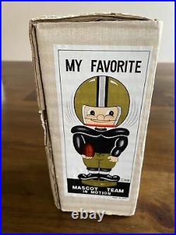 Vintage Dallas Cowboys Mascot Team in Motion Nodder Bobblehead 1968 withbox MIB