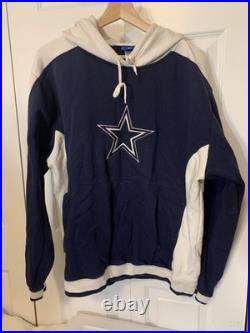 Vintage Dallas Cowboys Mens Sz L Reebok Sweatshirt Hoodie Blue