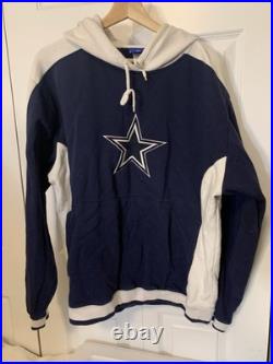 Vintage Dallas Cowboys Mens Sz L Reebok Sweatshirt Hoodie Blue