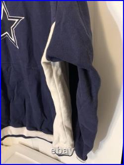 Vintage Dallas Cowboys Mens Sz L Reebok Sweatshirt Hoodie Blue