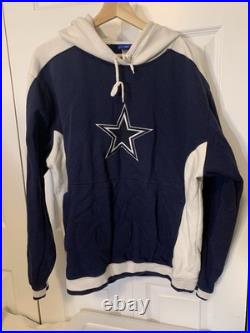 Vintage Dallas Cowboys Mens Sz L Reebok Sweatshirt Hoodie Blue