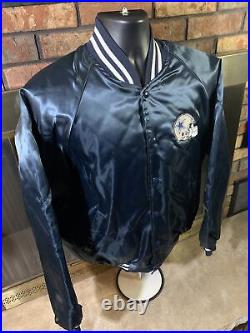 Vintage Dallas Cowboys NFL Football Snap Satin Varsity Letterman Jacket Mens XL