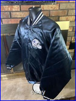 Vintage Dallas Cowboys NFL Football Snap Satin Varsity Letterman Jacket Mens XL