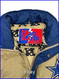 Vintage Dallas Cowboys NFL Mens Pro Player Daniel Young Puffer Jacket Large RARE