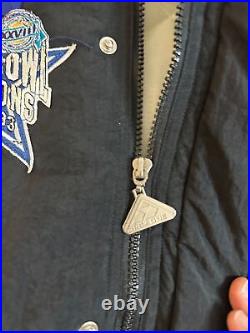 Vintage Dallas Cowboys NFL Pro Line Apex One 90s Superbowl 92 & 93 Patch Jacket