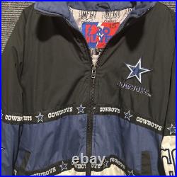 Vintage Dallas Cowboys NFL Rare Pro Player Puffer Jacket Size Large 90s
