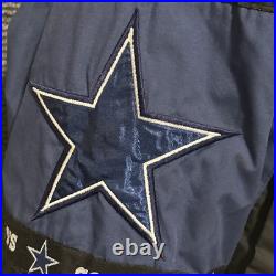 Vintage Dallas Cowboys NFL Rare Pro Player Puffer Jacket Size Large 90s