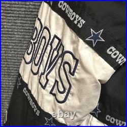 Vintage Dallas Cowboys NFL Rare Pro Player Puffer Jacket Size Large 90s