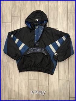 Vintage Dallas Cowboys NFL Starter Jacket Size XL Boxy Kangaroo Pouch Puffer
