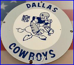 Vintage Dallas Cowboys Porcelain Stadium Sign NFL Football Texas Superbowl At&t