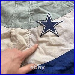 Vintage Dallas Cowboys Pro Line Apex One Puffer Mens GUC NFL Texas Football XL