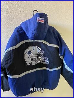 Vintage Dallas Cowboys Pro Line Jacket Men's Size Large Athletic NFL Puffer Coat