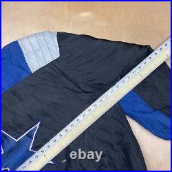 Vintage Dallas Cowboys Pro Line Starter Jacket SIZE XL Hooded Windbreaker puffy