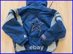 Vintage Dallas Cowboys Proline Starter Jackey XL 1990s Ultra Rare Hooded