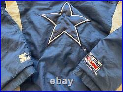 Vintage Dallas Cowboys Proline Starter Jackey XL 1990s Ultra Rare Hooded