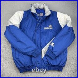 Vintage Dallas Cowboys Puffer Jacket Mens Medium Blue NFL Football Starter 90s
