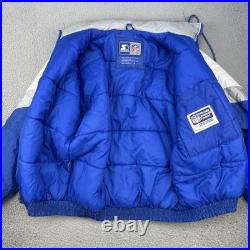 Vintage Dallas Cowboys Puffer Jacket Mens Medium Blue NFL Football Starter 90s