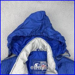 Vintage Dallas Cowboys Puffer Jacket Mens Medium Blue NFL Football Starter 90s