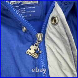 Vintage Dallas Cowboys Puffer Jacket Mens Medium Blue NFL Football Starter 90s