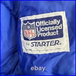 Vintage Dallas Cowboys Puffer Jacket Mens Medium Blue NFL Football Starter 90s