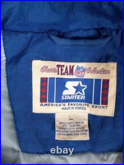 Vintage Dallas Cowboys Puffer Jacket StarterClassic Team Collection Large 90's