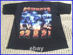 Vintage Dallas Cowboys Rap tee shirt 90s Sz XL deion aikman emmitt