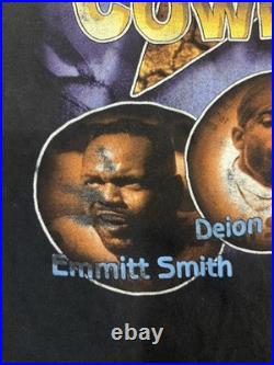 Vintage Dallas Cowboys Rap tee shirt 90s Sz XL deion sanders emmitt Smith Rare